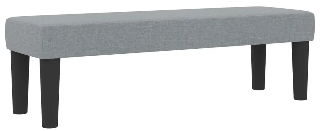 Boxspring ágy matraccal és padal világosszürke 200x200 cm szövet