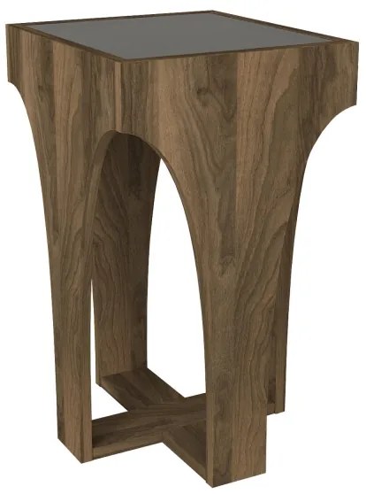 LITUS dohányzóasztal 58x37 cm barna