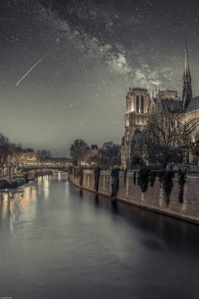 Poszter 30x45cm Notre-Dame de Paris éjszaka, Assaf Frank