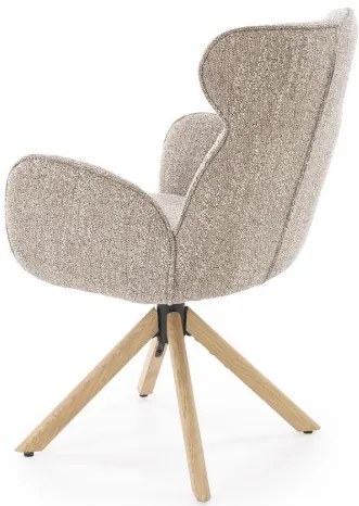 K-585 forgatható szék sötét bézs / natúr tölgy