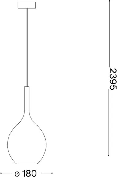 Ideal Lux - KALIQUE kábeles függőlámpa 1xE27/42W/230V átm. 18 cm füstös bézs