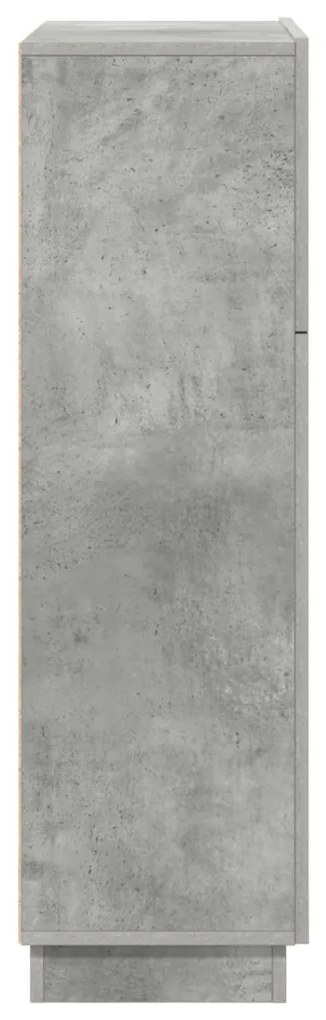 vidaXL Beton Szürke Íróasztal Beton Szürke Mérnöki Fa Standard Tárolás