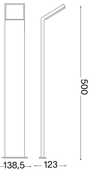 Ideal Lux - LED Kültéri lámpa STYLE LED/8,5W/230V 4000K 50 cm CRI 90 IP54 fekete