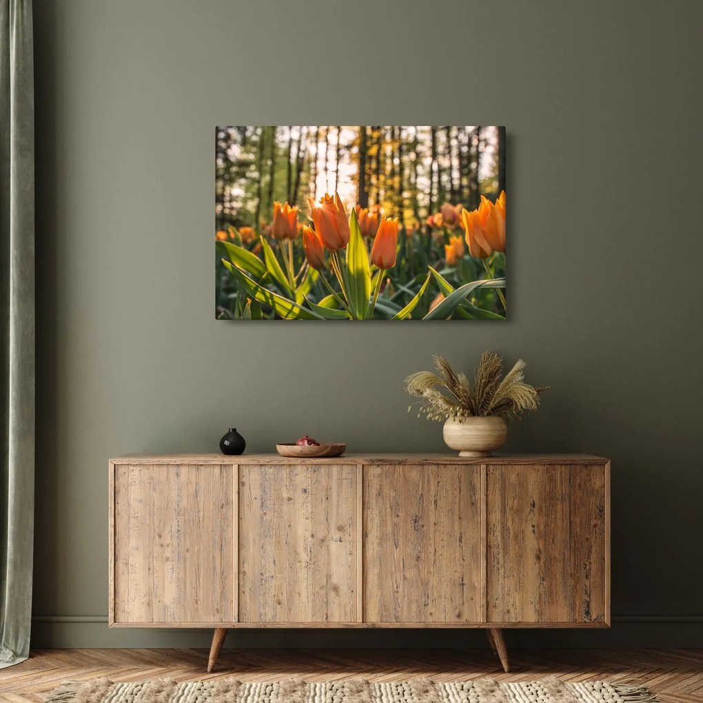 Narancssárga tulipán képe (90x60 cm)