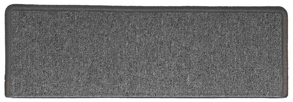 30 db sötétszürke lépcsőszőnyeg, téglalap alakú széllel, 65 x 21 x 4 cm