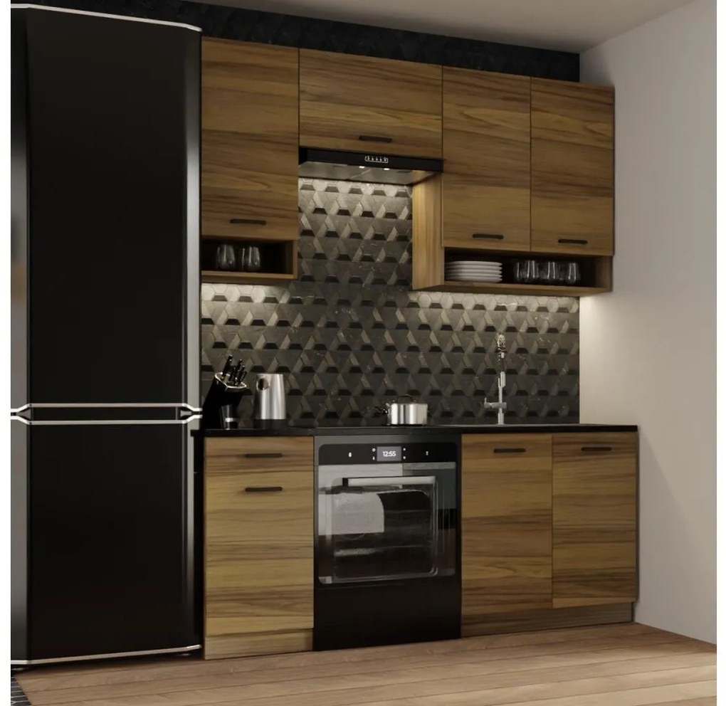 JUNE 180 cm-es konyhabútor, tölgy