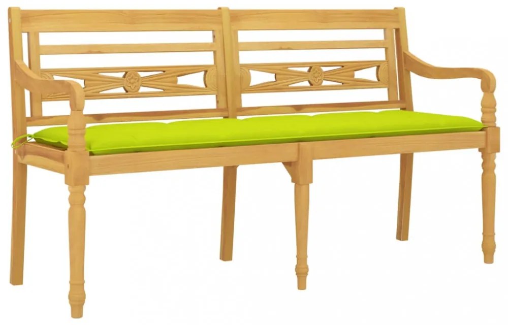 tömör tíkfa Batavia pad világoszöld párnával 150 cm