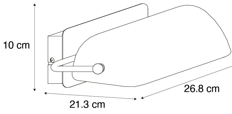 Klasszikus falilámpa sárgarézzel és zöld üveggel - Banker
