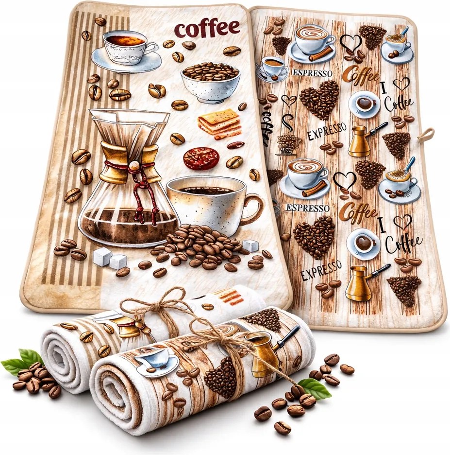 Törölköző konyhai törlőkendő 2 db-os csomag 40x60 cm pamut nedvszívó mix minták