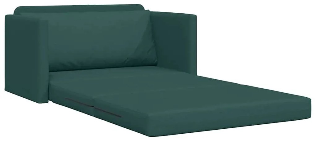 Kanapéágy Sötétzöld 124 x 71 x 78 cm szövet