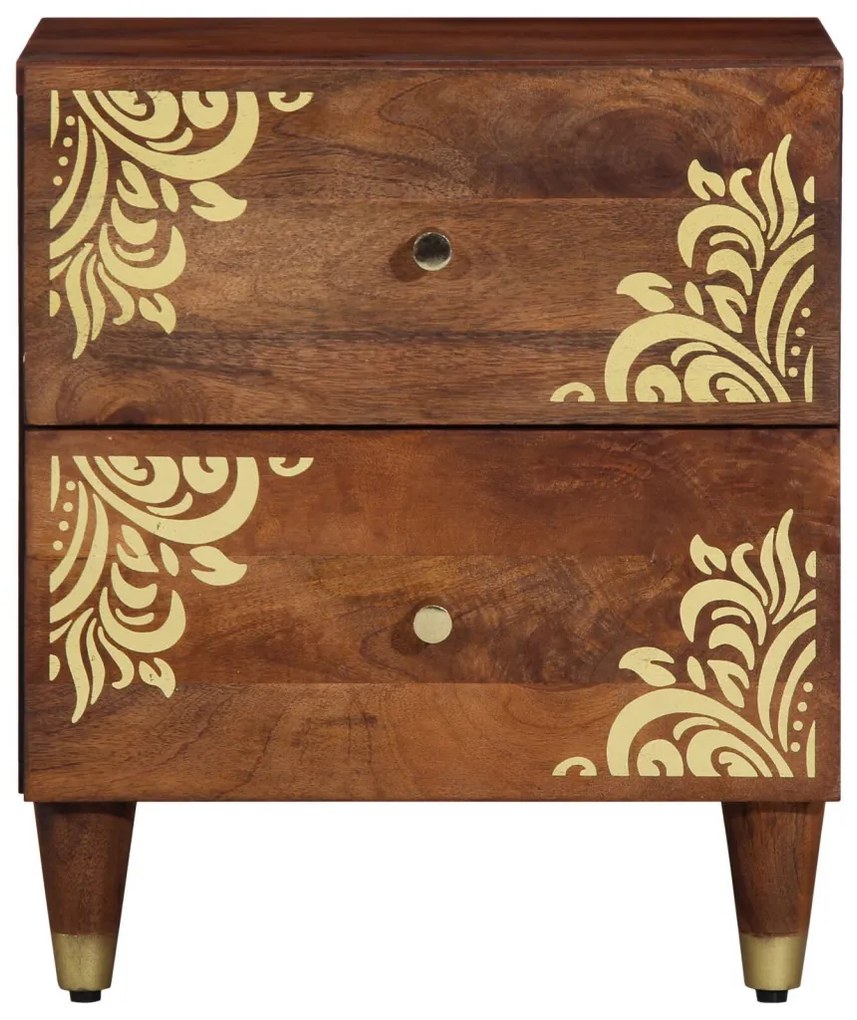 Éjjeliszekrény 2 pcs Méz barna 40 x 33 x 46 cm Tömör Mangófát