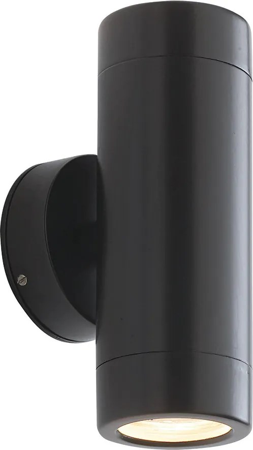 ENDON ST5008BK ODYSSEY Modern Kültéri Fali Lámpa Fekete, Átlátszó GU10 IP44