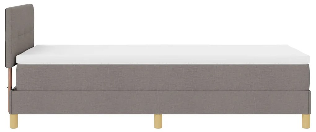 Box Spring ágy matraccal és LED világítással, Topszínű, 80x200 cm, Szövet