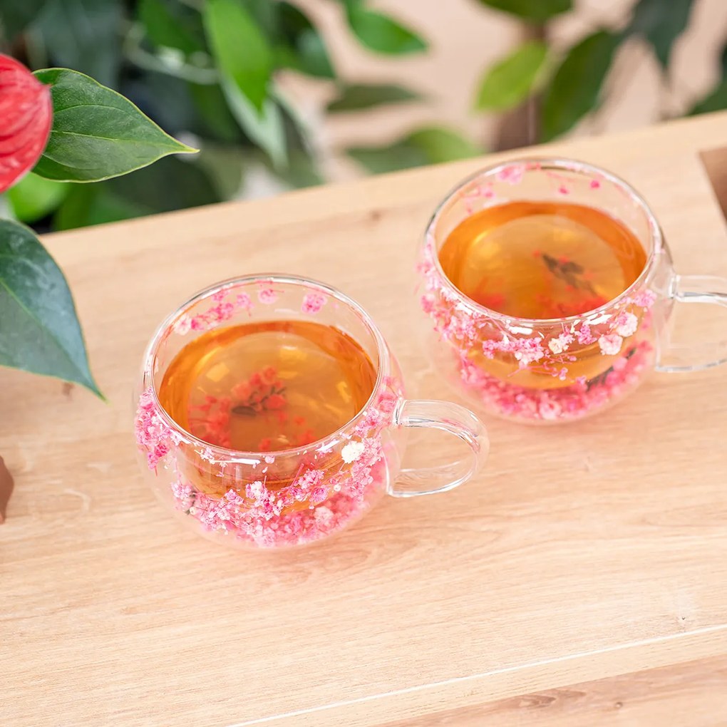 4Home Hot&Cool Blossom thermo cappuccino pohár, 270 ml, 2 db