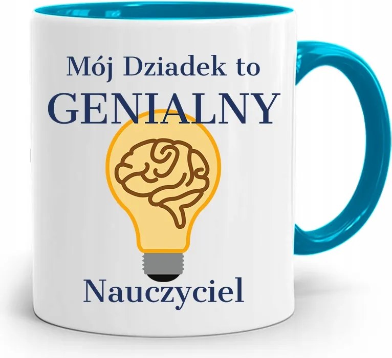 Kék Bögre A Nagypapám Egy Zseniális Tanár, fényképes nyomattal