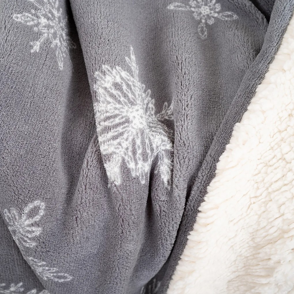 4Home Silent Snowfall gyapjú hatású pléd, 150 x 200cm