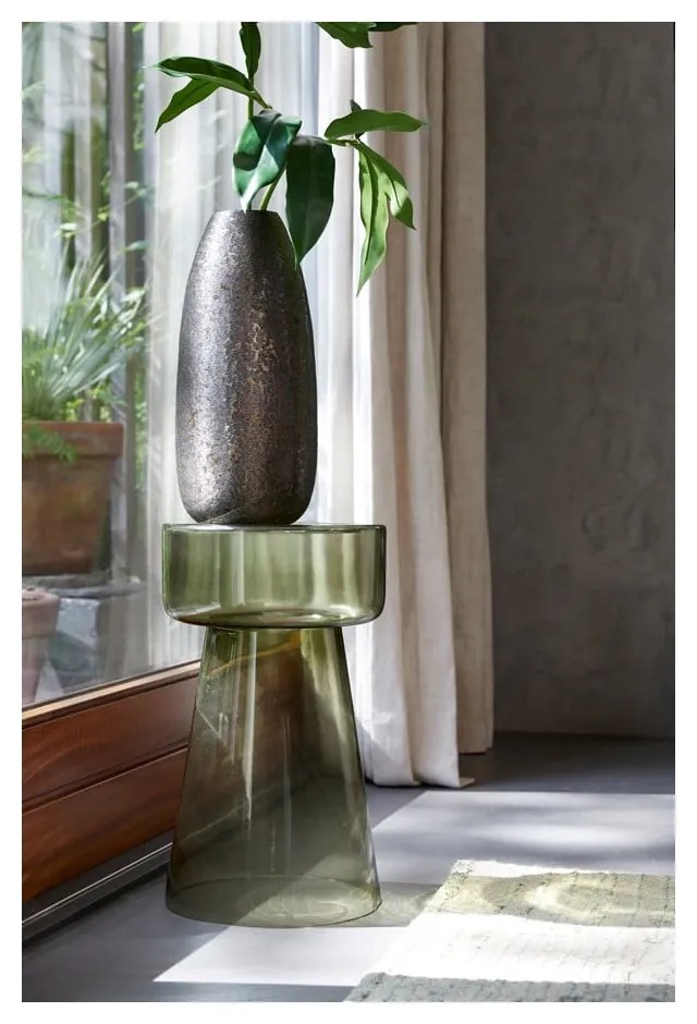 Üveg kerek tárolóasztal ø 30 cm Dakwa – Light & Living