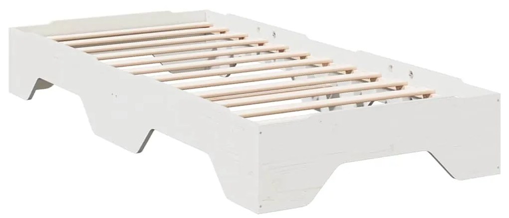 vidaXL ágy matrac nélkül rakásolható fehér 90x190 cm tömör fa