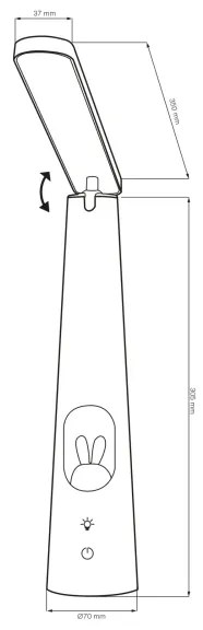 LED Dimmelhető érintős asztali lámpa BUNNY LED/7W/230V 2700/4000/6500K fehér