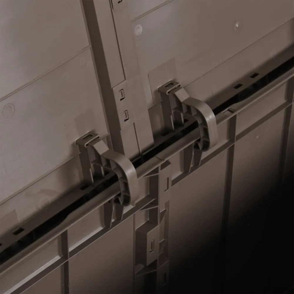 barna PP fa hatású kerti tárolóláda 270 L