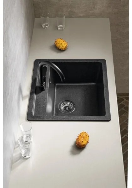 Sapho - Konyhai mosogató 53x50 cm gránit/fekete