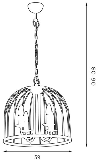 Csillár SINGLE 4xE14/60W/230V