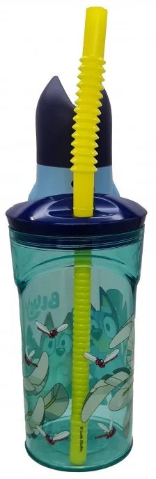 Bluey Splash 3D műanyag szívószálas pohár 360 ml