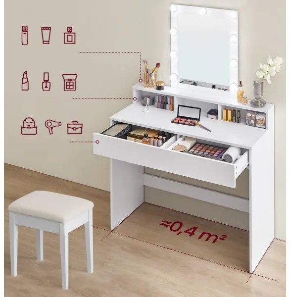 LADA fehér toalettasztal