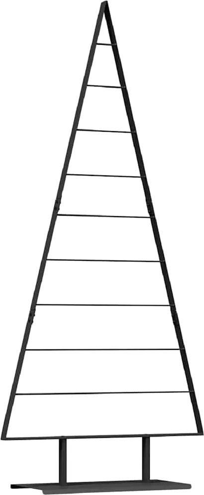 vidaXL Fém karácsonyfa állvánnyal Fekete 210 cm Acél