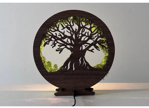 Li-Go 23631/DUB2 - LED dimmelhető asztali dekoráció LED/12W/230V 30x31 cm tölgy