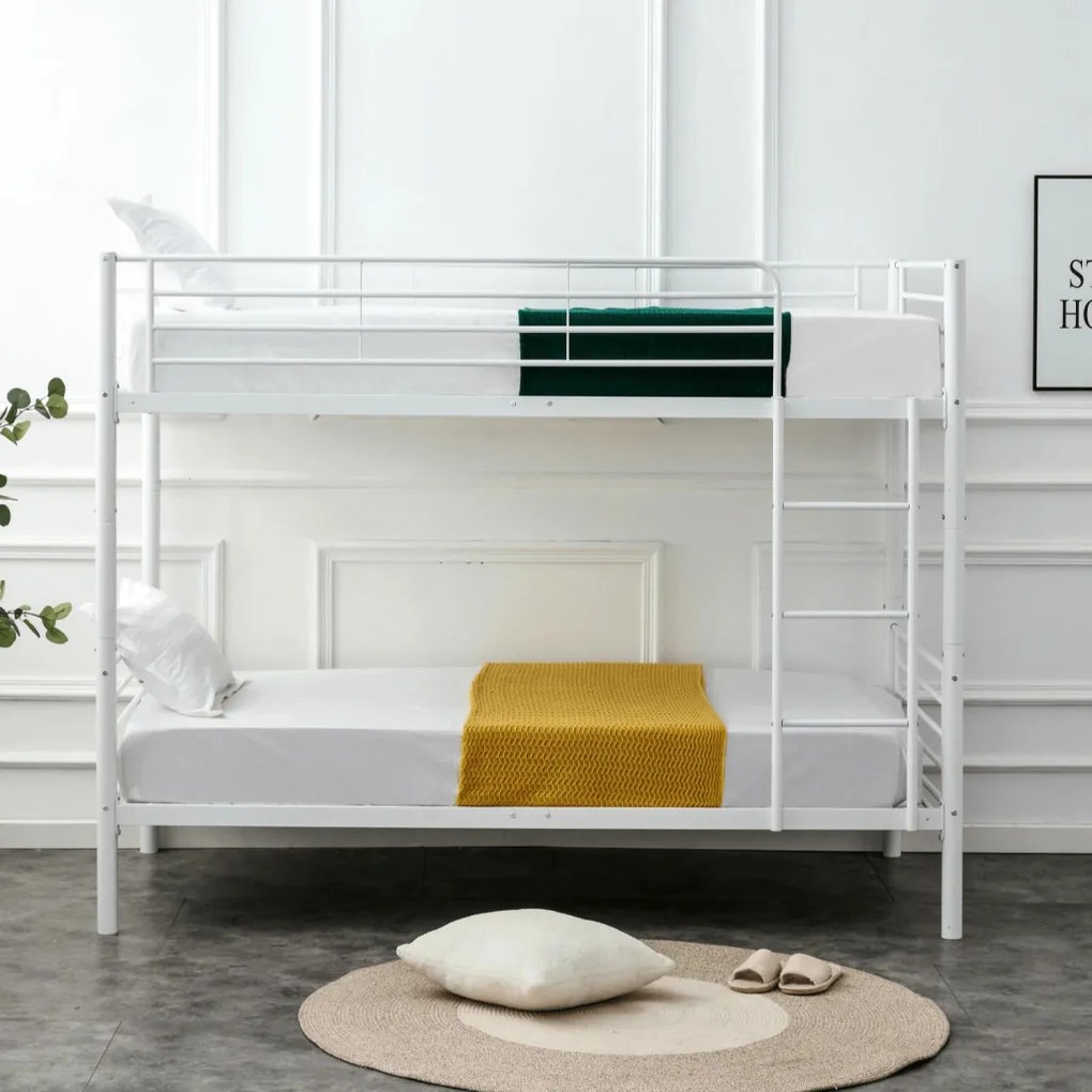 Emeletes Fém Ágykeret Fehér Színben. 90x200 cm RODEZ