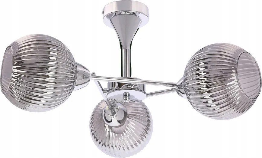 Függőlámpa Candellux Cesar ezüst 3x E27 modern tükörbúra