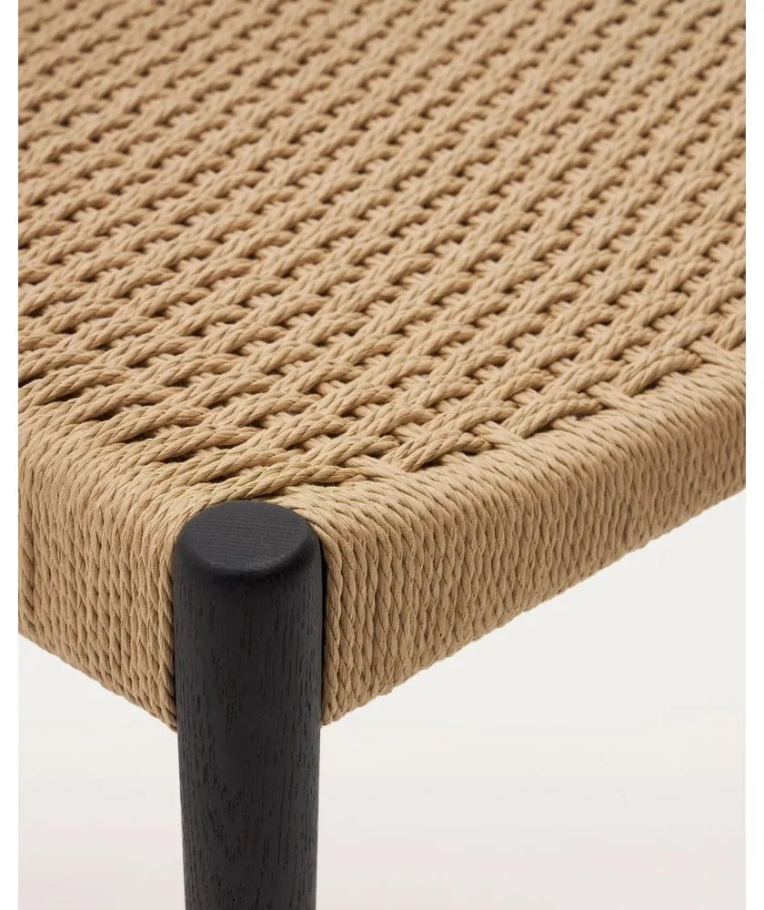 Fekete-natúr színű tölgyfa étkezőszék szett 2 db-os Analy – Kave Home