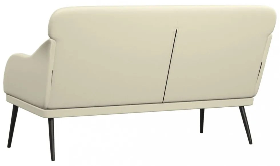 vidaXL krémszínű műbőr pad 110 x 76 x 80 cm