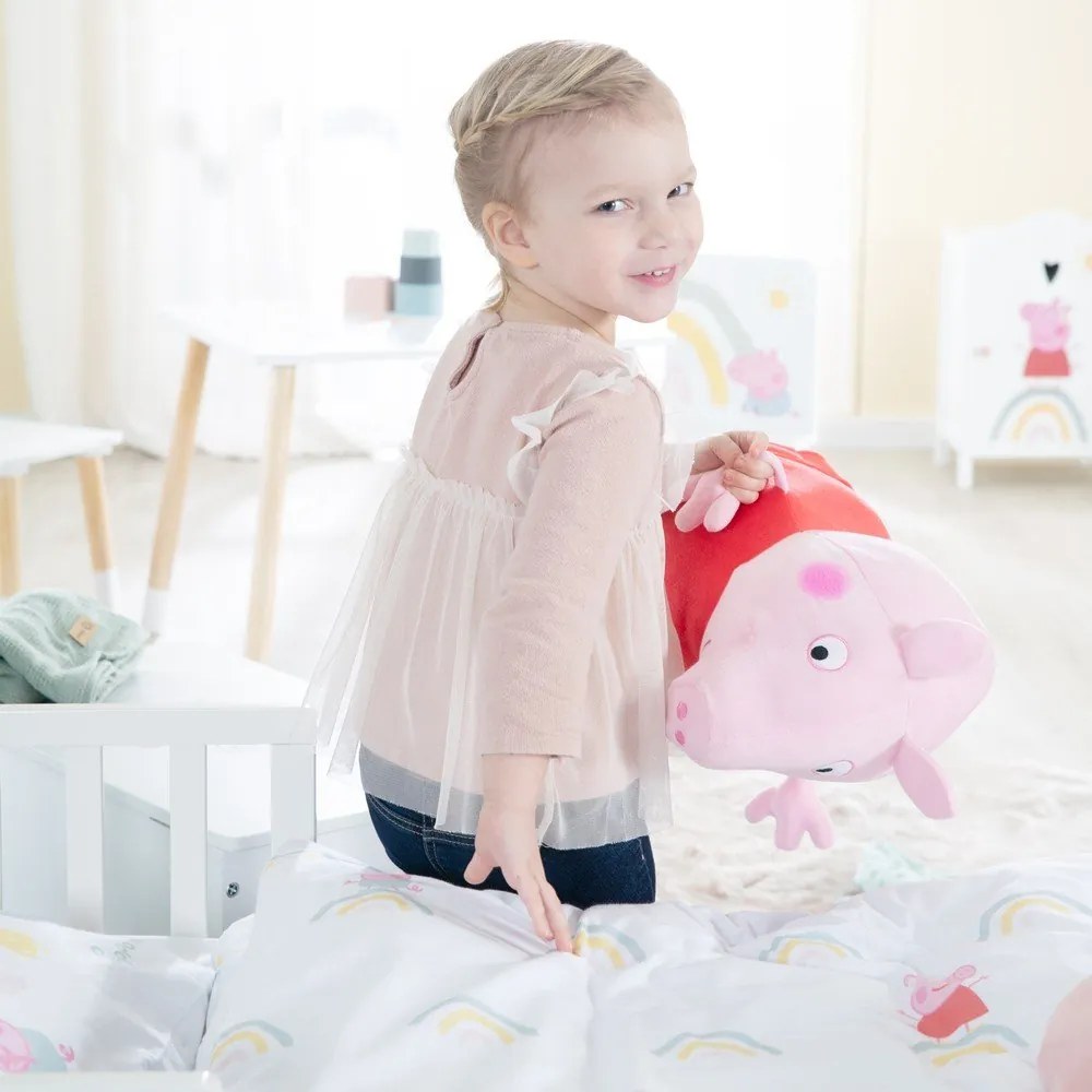 Pamut gyerek ágyneműhuzat babaágyhoz 100x135 cm Peppa Pig – Roba