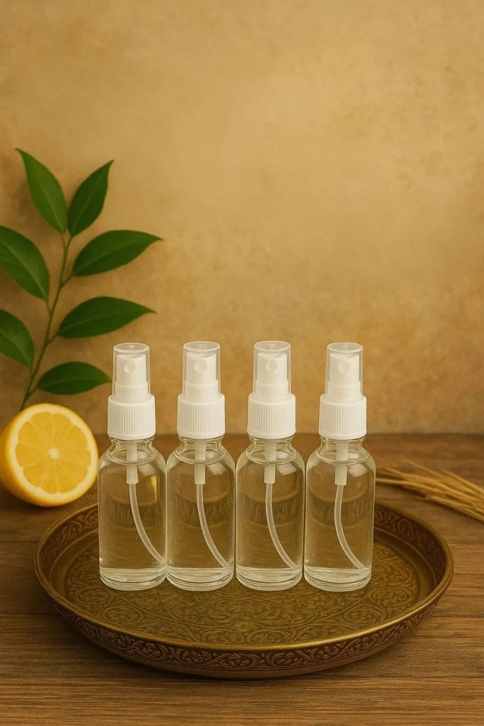 4 részes üveg palack szett 50 ml