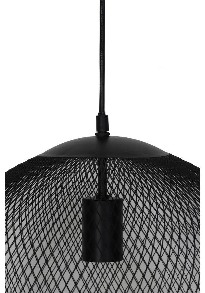Matt fekete függőlámpa fém búrával ø 50 cm Reilley – Light &amp; Living