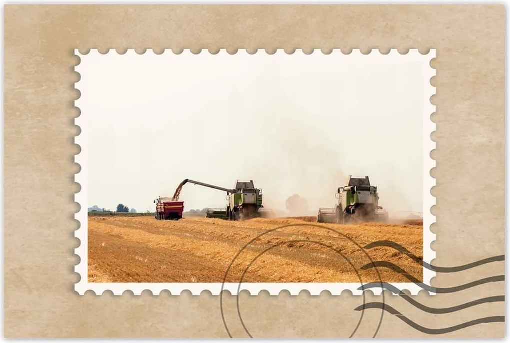 Poszterek 60x40 Kombájn gabona betakarításhoz