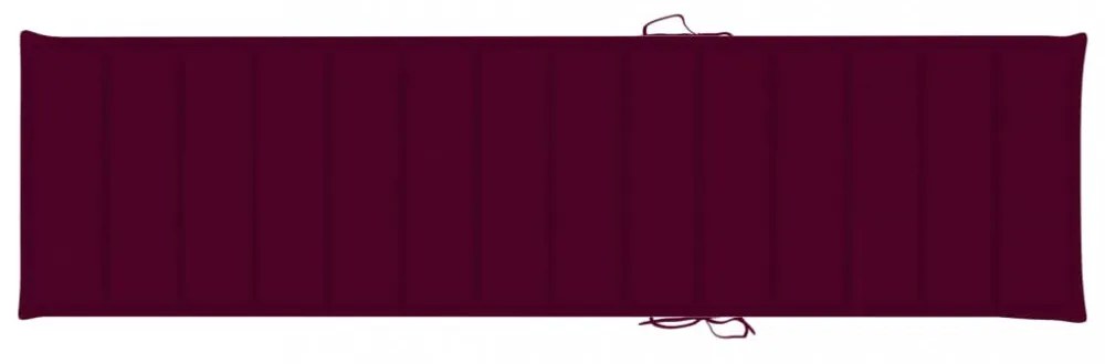 bordó oxford szövet napozóágy párna 200 x 50 x 3 cm