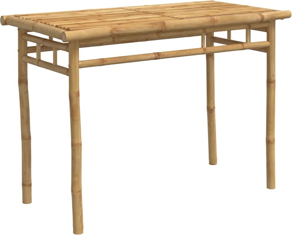 vidaXL bambusz kerti étkezőasztal 110 x 55 x 75 cm