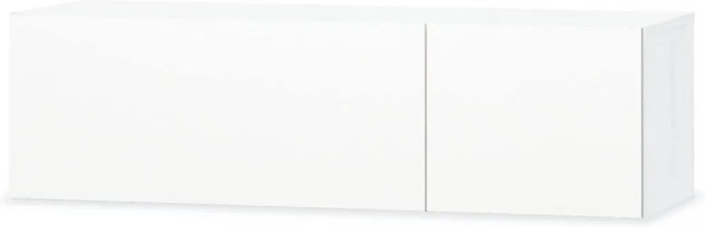 2 db fehér magasfényű furnér TV szekrény 120 x 40 x 34 cm