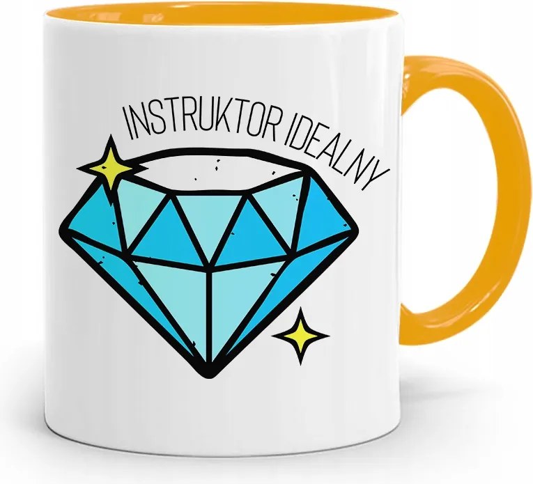 Vezetői Engedély Oktatójának Bögre Sárga Ajándék fényképes nyomtatással