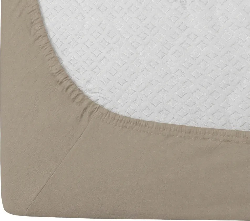 Jersey lepedő világosbarna 90 x 200 cm