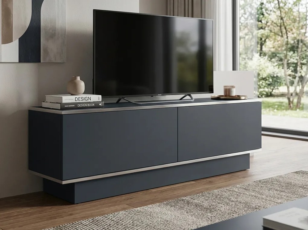 AKCIÓ TV állvány ALVIN 135 cm, antracit/ezüst, II. osztály