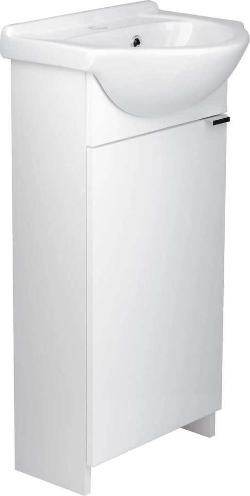 Fürdőszoba szekrény mosdóval 40 álló fehér Praktikus és robusztus