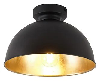 Ipari mennyezeti lámpa fekete és arany 28 cm - Magnax
