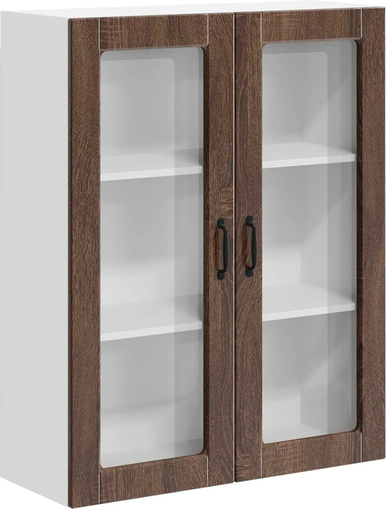 vidaXL Fali konyhaszekrény Barna Tölgy 80 x 31 x 100 cm Faanyag