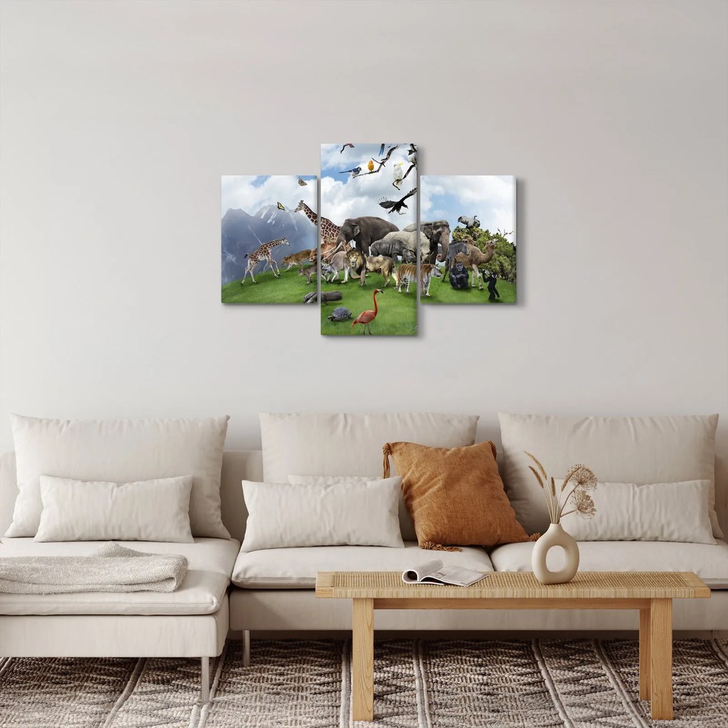 Kép - állatok a szigeten (90x60 cm)