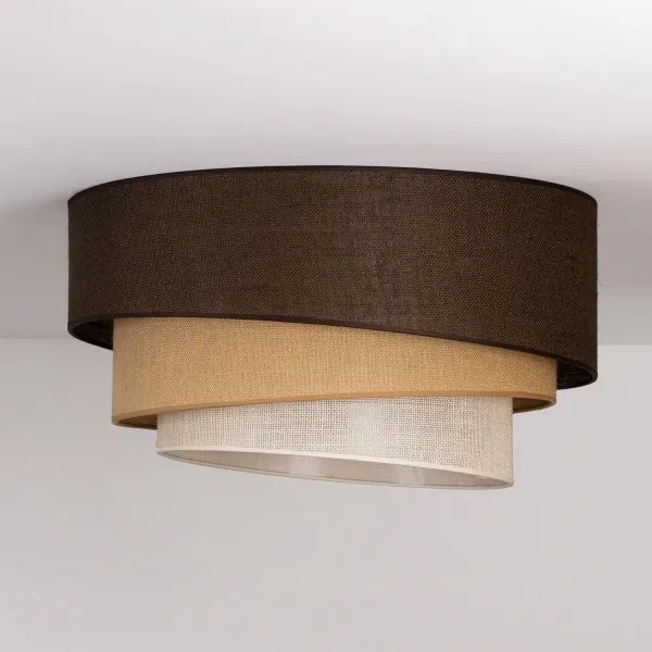Brilagi - Mennyezeti lámpatest TRIO 3xE27/60W/230V Ø 60 cm barna/bézs/fehér