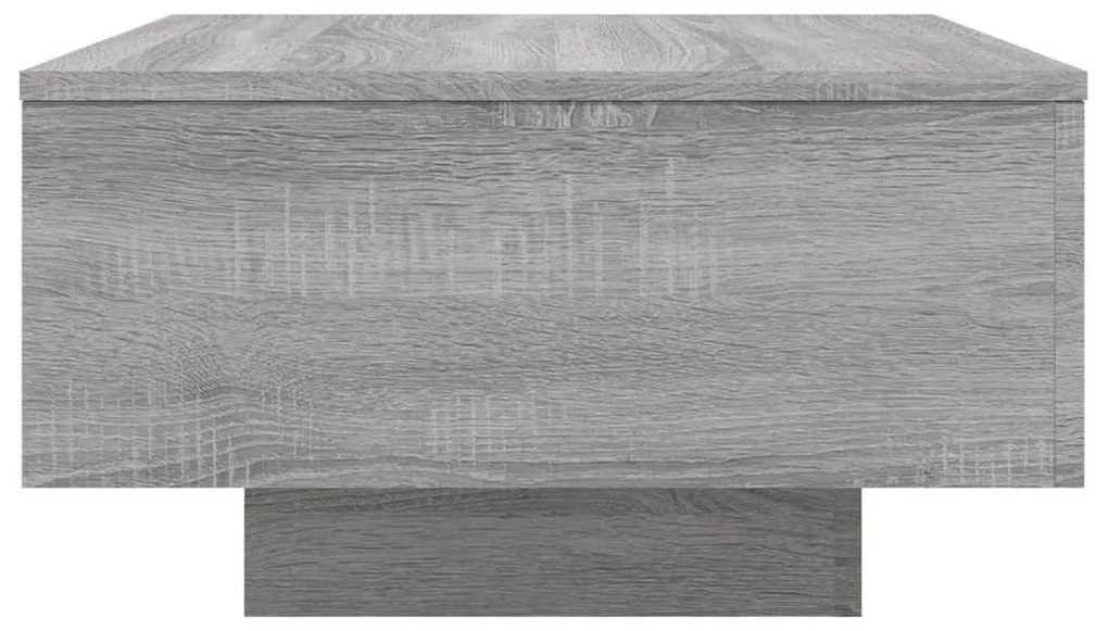 szürke sonoma színű dohányzóasztal LED-lámpákkal 55x55x31 cm